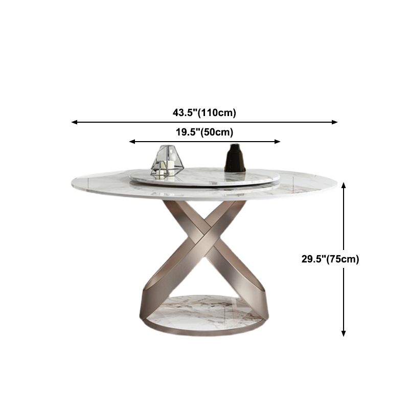 1/4/5/7 Pieces Stainless Steel Dining Table Set with Sintered Stone Top Modern Dinette Set Clearhalo 'Dining Room Sets' 'Dining Tables & Seating' 'dining_room_set' 'furn' 'furn_dining_room_set' 'Furniture' 'furniture_dining_room_set' 'Kitchen & Dining Furniture' 'kitchen&dining_furn' 'kitchen' 1200x1200_ca9522cf-e15d-4dba-bfd3-7138267ae118