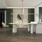 Metal Contemporary Free Form Dining Table Marble Top Table for Dining Room and Kitchen Clearhalo ' dining_table' 'Dining Tables & Seating' 'Dining Tables' 'furn' 'furn_dining_table' 'Furniture' 'furniture_dining_table' 'Kitchen & Dining Furniture' 'kitchen&dining_furn' 'kitchen' 'kitchen_dining_table' 1200x1200_ca97ff8e-69aa-43a3-a114-cf3f73b4c701