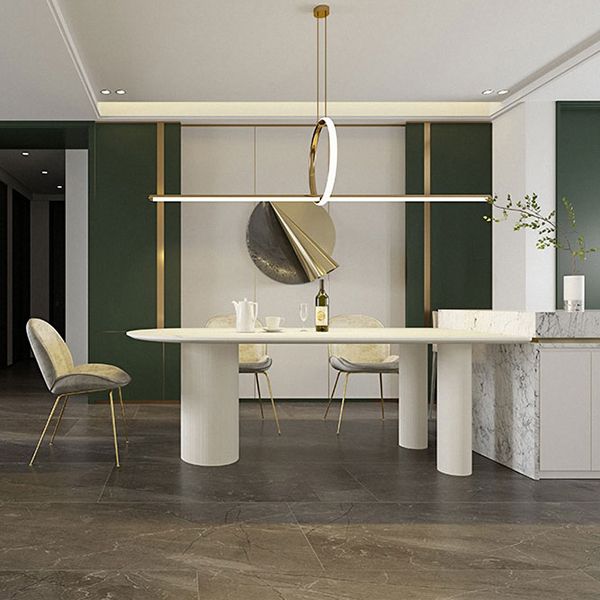 Metal Contemporary Free Form Dining Table Marble Top Table for Dining Room and Kitchen Clearhalo ' dining_table' 'Dining Tables & Seating' 'Dining Tables' 'furn' 'furn_dining_table' 'Furniture' 'furniture_dining_table' 'Kitchen & Dining Furniture' 'kitchen&dining_furn' 'kitchen' 'kitchen_dining_table' 1200x1200_ca97ff8e-69aa-43a3-a114-cf3f73b4c701