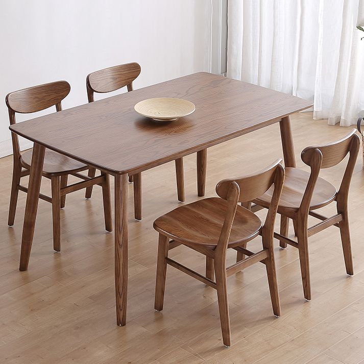 Modern Wood Table Set for 4/6 with Rectangle Table Dining Set for Restaurant Clearhalo 'Dining Room Sets' 'Dining Tables & Seating' 'dining_room_set' 'furn' 'furn_dining_room_set' 'Furniture' 'furniture_dining_room_set' 'Kitchen & Dining Furniture' 'kitchen&dining_furn' 'kitchen' 1200x1200_ca994349-01d2-40e3-8e6d-8fc859c89a9a