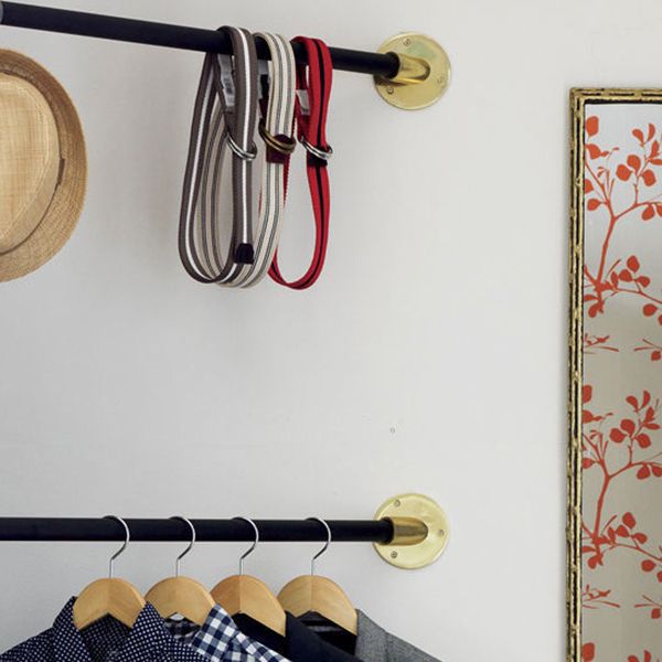 Estante de estilo industrial Sala de estar de estante de pelaje de pared de metal