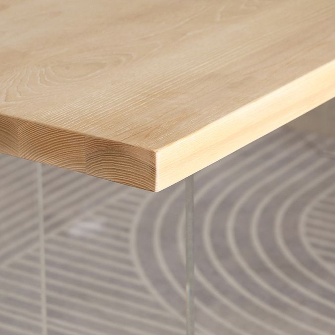 Modern 1/2/4 Pieces Dinette Set Pine Wood Rectangle Dining Table Set with Acrylic Base Clearhalo 'Dining Room Sets' 'Dining Tables & Seating' 'dining_room_set' 'furn' 'furn_dining_room_set' 'Furniture' 'furniture_dining_room_set' 'Kitchen & Dining Furniture' 1200x1200_ca9b44b3-6f6e-4269-bf06-829c5fda062e