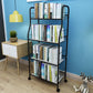 Industrial Style Steel Bookshelf Open Shelf Bookcase with Caster Wheels Clearhalo 'Bookcases' 'furn' 'furn_bookcases' 'Furniture' 'furniture_bookcases' 'kitchen' 'kitchen_bookcases' 'Living Room Furniture' 'Office Furniture' 1200x1200_ca9ce922-9f8f-42e9-b561-2198a593d615