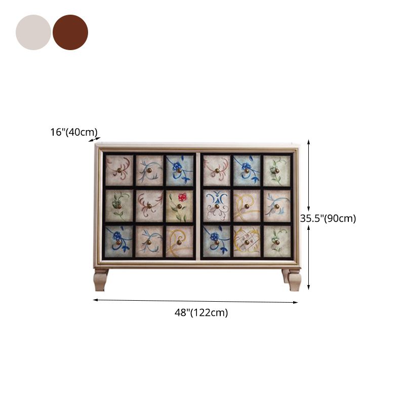 ベッドルーム用の引き出し付きの伝統的なドレッサーソリッドウッド収納チェスト