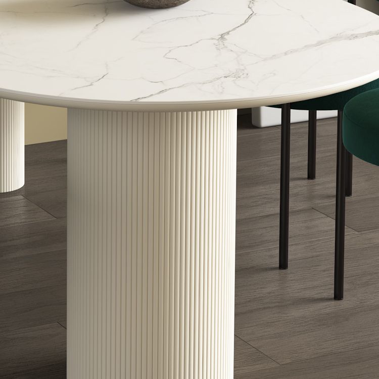 Solid Wood Contemporary Free Form Dining Table Sintered Stone Table for Dining Room and Kitchen Clearhalo ' dining_table' 'Dining Tables & Seating' 'Dining Tables' 'furn' 'furn_dining_table' 'Furniture' 'furniture_dining_table' 'Kitchen & Dining Furniture' 'kitchen&dining_furn' 'kitchen' 'kitchen_dining_table' 1200x1200_ca9f0310-e8d5-483a-bb29-6dabb91a4ed4