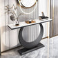 Console rettangolare glam Tabella 31,5 "Tavolo di accento in pietra alta per Hall