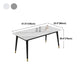 Metal Tripod Base Dining Table Modern Rectangle Stone Dining table in White Clearhalo 'Dining Tables & Seating' 'Dining Tables' 'dining_table' 'furn' 'furn_dining_table' 'Furniture' 'furniture_dining_table' 'Kitchen & Dining Furniture' 1200x1200_ca9fd9f4-63ee-4033-8bda-401868ac02dd