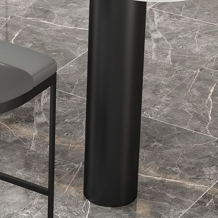 Modern Iron Bar Dining Table with Stone Top Engineered Wood Indoor Bistro Table Clearhalo 'Bar Furniture' 'Bar Tables' 'bar_tables' 'furn' 'furn_bar_tables' 'Furniture' 'furniture_bar_tables' 'Kitchen & Dining Furniture' 1200x1200_caa13df2-3579-4be4-b9c0-f0e5f64e2fbf