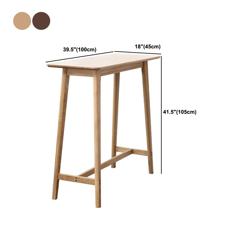 Tavolino da pranzo in legno in legno massiccio basato in legno contemporaneo da 41,3 pollici tavolo da vino da banco