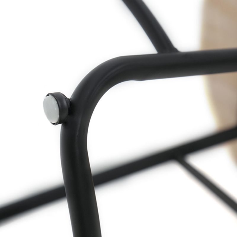 Modern Indoor Bar Stool Solid Wood Iron Legs Saddle Seat Counter Stool Clearhalo 'Bar Furniture' 'Bar Stools' 'bar_stools' 'furn' 'furn_bar_stools' 'furniture_bar_stools' 'Kitchen & Dining Furniture' 'kitchen&dining_furn' 'kitchen' 'kitchen_furn' Furniture' 1200x1200_caa287aa-6f55-4c44-aeb6-fc1010413ee8
