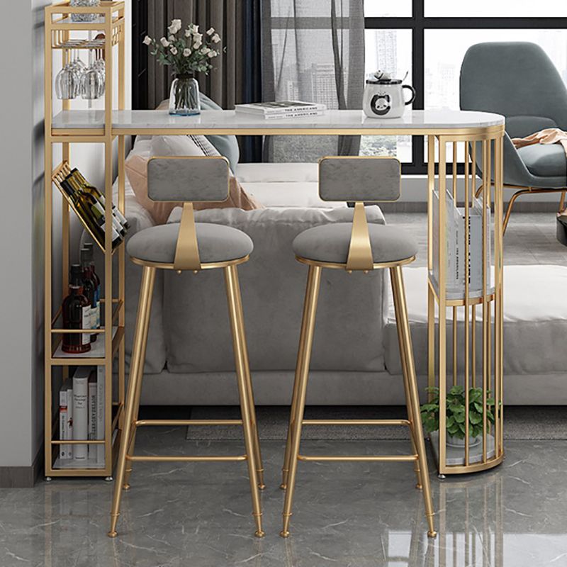 Nordic Bar Table 42-inch Height Artificial Marble Top and Iron Pedestal Pub Table Clearhalo 'Bar Furniture' 'Bar Tables' 'bar_tables' 'furn' 'furn_bar_tables' 'Furniture' 'furniture_bar_tables' 'Kitchen & Dining Furniture' 1200x1200_caa2ec78-150b-442c-b7ae-77fc6018a5e1