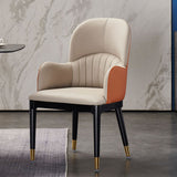 Contemporary Design Leather Dining Side Chair Solid Back Arm Chair for Home Use Clearhalo ' kitchen&dining_furn' 'Dining Chairs' 'Dining Tables & Seating' 'dining_chair' 'furn' 'furn_dining_chair' 'Furniture' 'furniture_dining_chair' 'Kitchen & Dining Furniture' 'kitchen' 1200x1200_caa38c9c-f333-47bb-af51-873af678714f