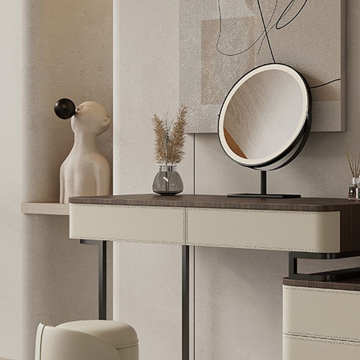 Wooden Make-up Vanity White Makeup Vanity Desk Table with Drawers Clearhalo 'Bedroom Furniture' 'furn' 'furn_makeup_vanities' 'Furniture' 'Makeup Vanities' 'makeup_vanities' 1200x1200_caa4578a-ecf9-4809-9c5f-79d8e90d4162