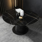 Contemporary Sintered Stone Dining Table Extendable Dining Table with Pedestal Base Clearhalo 'Dining Tables & Seating' 'Dining Tables' 'dining_table' 'furn' 'furn_dining_table' 'Furniture' 'Kitchen & Dining Furniture' 1200x1200_caa470ad-d51f-4dc8-a9e9-7562eb660574