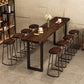 Rectangle Pine Wood Pub Table with Metal Frame for Living Room Clearhalo 'Bar Furniture' 'Bar Tables' 'bar_tables' 'furn' 'furn_bar_tables' 'Furniture' 'Kitchen & Dining Furniture' 1200x1200_caa480ae-17a7-4dec-b4b0-6ec312d99b4f