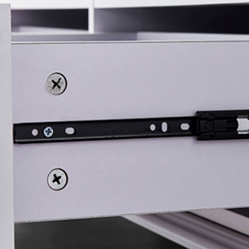 Cofre de almacenamiento de madera de ingeniería contemporánea cofre de casa en blanco con cajones