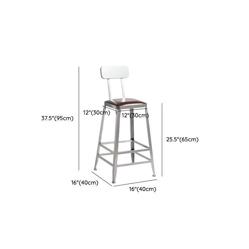 Faux Leather Dining Stools Armless Bar Stools with Metal Base Clearhalo 'Bar Furniture' 'Bar Stools' 'bar_stools' 'furn' 'furn_bar_stools' 'Furniture' 'Kitchen & Dining Furniture' 1200x1200_caa6c4f0-471b-4e69-8e54-39f6300565eb