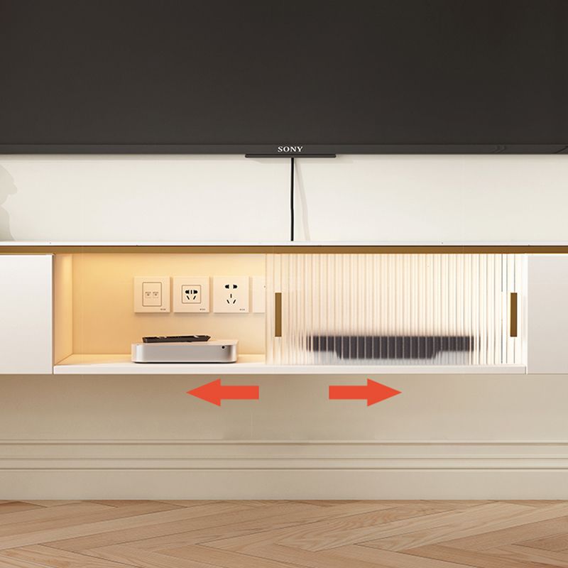 Stone Media Console TV Stand Modern TV Stand Console with 4 Drawers Clearhalo 'furn' 'furn_tv_stands_entertainment_centers' 'Furniture' 'Living Room Furniture' 'TV Stands & Entertainment Centers' 'TV Stands & Media Storage Furniture' 'tv_stands_entertainment_centers' 1200x1200_caa8cc3e-1d37-4c45-92e2-2e8dd0b6f4be