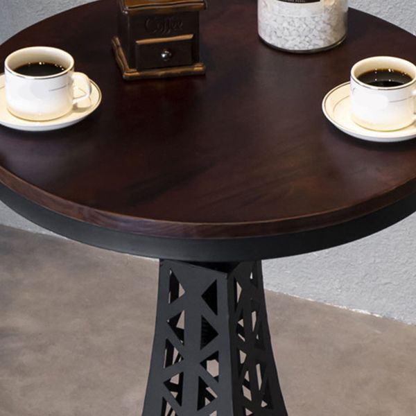 Massief houten bartafelset 1/2/3-delige industriële ronde bartafel