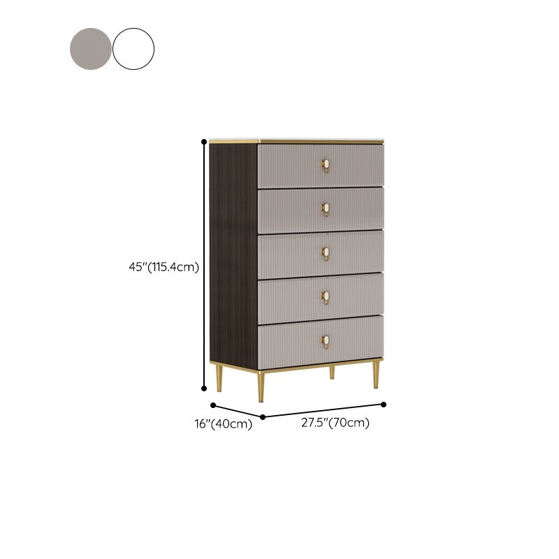 Modern de almacenamiento Cofensador de almacenamiento Cofre de piedra con 5 cajones