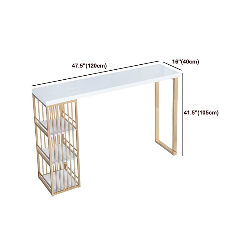 Glam 1/3 Pieces Bar Table Set Rectangle Wood Counter Table with High Stools for Cafe Clearhalo 'Bar Furniture' 'furn' 'furn_home_bar_bar_sets' 'Furniture' 'Home Bars & Bar Sets' 'home_bar_bar_sets' 'Kitchen & Dining Furniture' 1200x1200_caabcaaf-3521-4820-87eb-2bfa549bb843