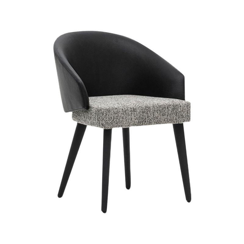 Chaise de salle à manger industrielle à la maison chaise à manger en bois en jambes noires