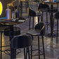 Industrial Style Bar Wine Table Black Bar Dining Table with Storage Clearhalo 'Bar Furniture' 'Bar Tables' 'bar_tables' 'furn' 'furn_bar_tables' 'Furniture' 'Kitchen & Dining Furniture' 1200x1200_caacf52b-ae42-4328-9034-97dbbc3bb2af