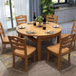 Rectangle Solid Wood Dining Table Butterfly Leaf Dining Table for Kitchen Use