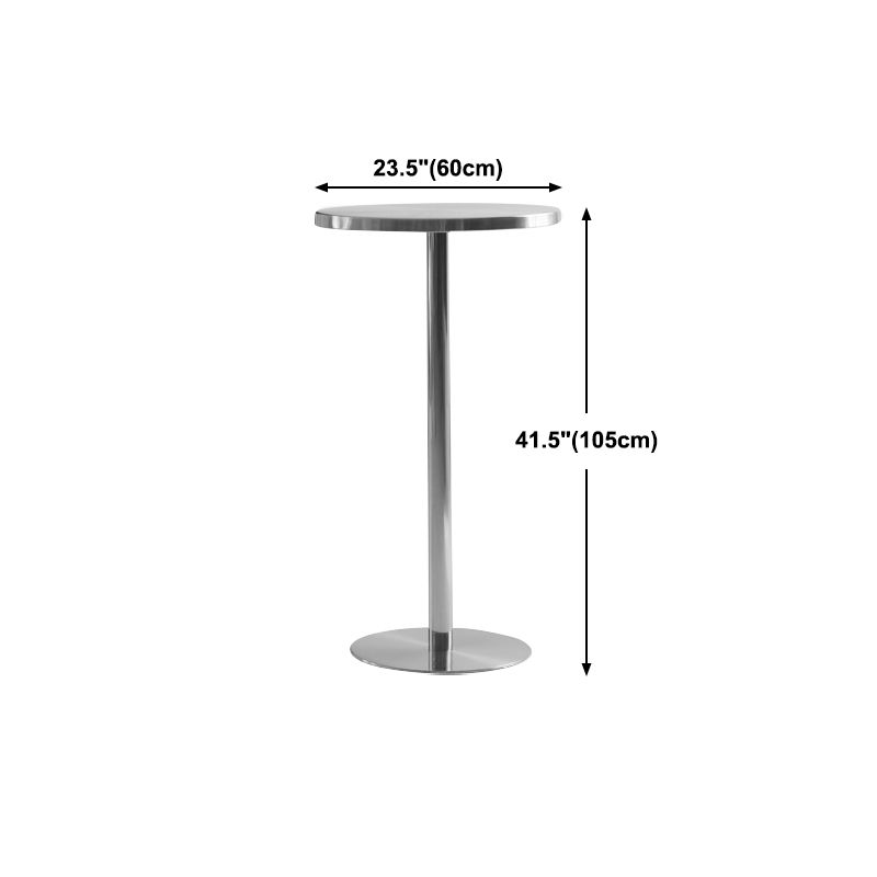 Industrial Style Stainless Steel Bar Table 42-inch Height Table for Coffee Shop Clearhalo 'Bar Furniture' 'Bar Tables' 'bar_tables' 'furn' 'furn_bar_tables' 'Furniture' 'furniture_bar_tables' 'Kitchen & Dining Furniture' 1200x1200_caaf6b69-07cd-46e1-b6b4-956da625236f
