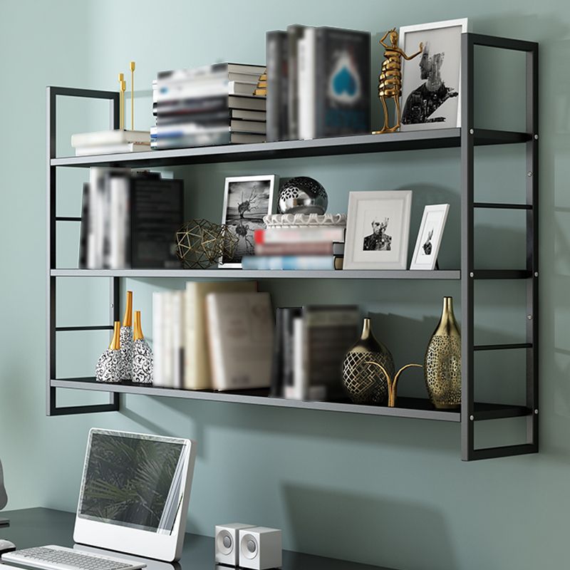 Industrial Wall Mounted Bookshelf Black and White Iron Shelf for Home Clearhalo 'Bookcases' 'furn' 'furn_bookcases' 'Furniture' 'furniture_bookcases' 'kitchen' 'kitchen_bookcases' 'Living Room Furniture' 'Office Furniture' 1200x1200_cab02674-aa02-4d2c-bf0d-d74207043ca0