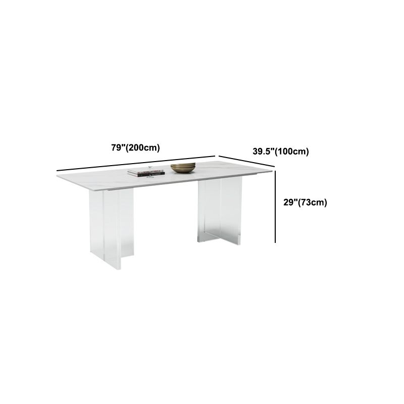 Modern Rectangle Sintered Stone Table Set 1/4/5/6/7/8 Pieces Dining Set Clearhalo 'Dining Room Sets' 'Dining Tables & Seating' 'dining_room_set' 'furn' 'furn_dining_room_set' 'Furniture' 'Kitchen & Dining Furniture' 1200x1200_cab0afc2-ed2d-4f44-8b34-f550081d8da8