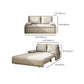 Microfiber Sofa Bed 33.46" Wide Armless Sofa Bed in Light Khaki