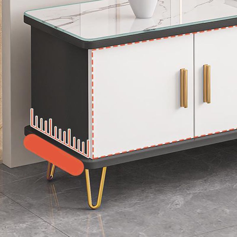 Glam – meuble TV, Console multimédia de rangement ouverte pour le salon