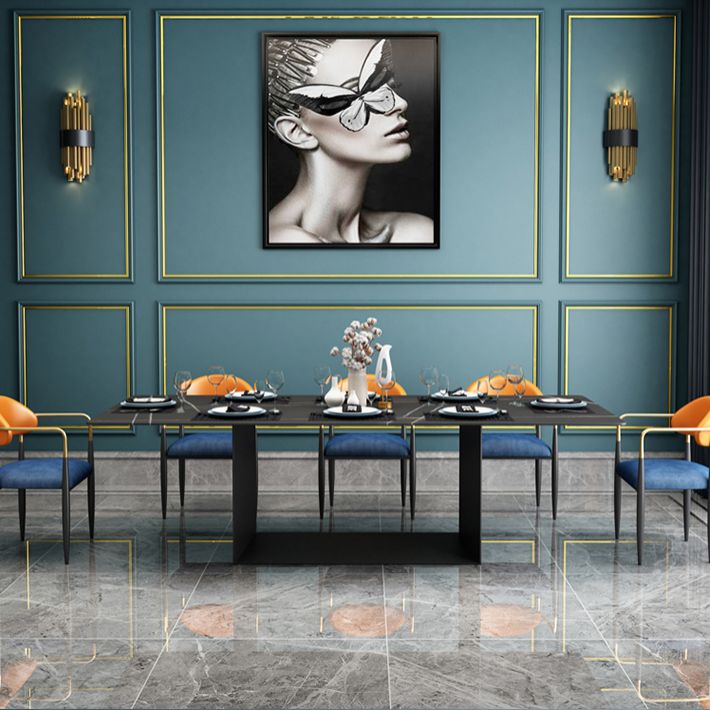 Contemporary Metal Dining Room Armchairs Open Back Dining Side Chair for Kitchen Clearhalo ' kitchen&dining_furn' 'Dining Chairs' 'Dining Tables & Seating' 'dining_chair' 'furn' 'furn_dining_chair' 'Furniture' 'furniture_dining_chair' 'Kitchen & Dining Furniture' 'kitchen' 1200x1200_cab58504-8c9e-4a29-ae73-d78a34048c13