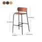 Low Back Metal Indoor Barstool Industrial Black Tall Stool with Wood Seat 1 Piece Clearhalo 'Bar Furniture' 'Bar Stools' 'bar_stools' 'furniture_bar_stools' 'Kitchen & Dining Furniture' 'kitchen&dining_furn' 'kitchen' 'kitchen_furn' Furniture' 1200x1200_cab74058-d819-4e37-941f-6dadc127932f