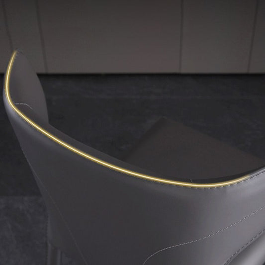 Contemporary Kitchen Solid Back Dining Side Chair Metal Dining Side Chair Clearhalo ' kitchen&dining_furn' 'Dining Chairs' 'Dining Tables & Seating' 'dining_chair' 'furn' 'furn_dining_chair' 'Furniture' 'furniture_dining_chair' 'Kitchen & Dining Furniture' 'kitchen' 1200x1200_cabd0cc8-4f06-4813-9c59-dc279623f40b