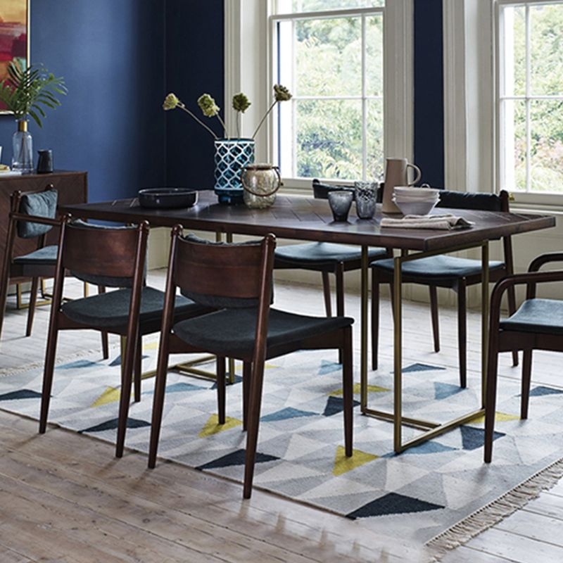 Contemporary Solid Wood Standard Dining Table Rectangle Kitchen Dining Table with Double Pedestal Clearhalo ' dining_table' 'Dining Tables & Seating' 'Dining Tables' 'furn' 'furn_dining_table' 'Furniture' 'furniture_dining_table' 'Kitchen & Dining Furniture' 'kitchen&dining_furn' 'kitchen' 'kitchen_dining_table' 1200x1200_cabf9358-0a4e-40c3-8177-17df8bad3ba3