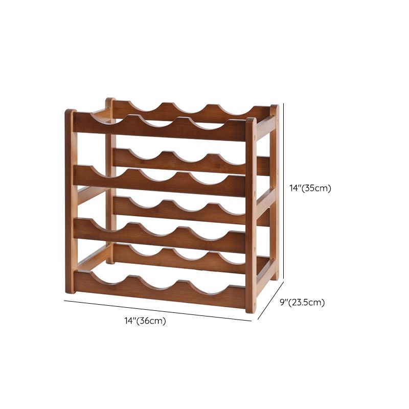 Modern Tabletop Wine Rack Solid Wood Wine Bottle Rack for Living Room