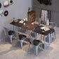 Industrial Dining Table Black Sintered Stone Dining Table with Double Pedestal Clearhalo ' dining_table' 'Dining Tables & Seating' 'Dining Tables' 'furn' 'furn_dining_table' 'Furniture' 'furniture_dining_table' 'Kitchen & Dining Furniture' 'kitchen&dining_furn' 'kitchen' 'kitchen_dining_table' 1200x1200_cac0b81c-e518-4b04-b75d-d3a0c19d271f