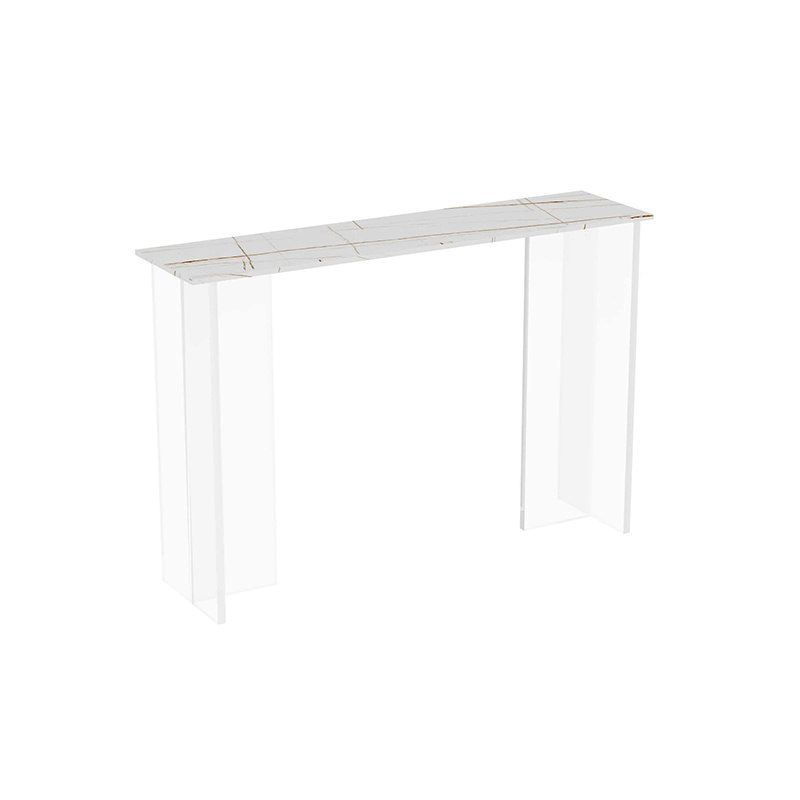 Tabella della console contemporanea 11.8 "W Acrilic Rectangle End Table