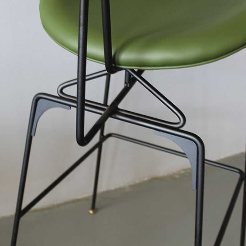 Modern Style Counter Stool Faux Leather Saddle Seat Bar Stool for Indoor Clearhalo 'Bar Furniture' 'Bar Stools' 'bar_stools' 'furn' 'furn_bar_stools' 'Furniture' 'Kitchen & Dining Furniture' 1200x1200_cac16a06-bdab-45f7-a2f2-bd4c8593050c