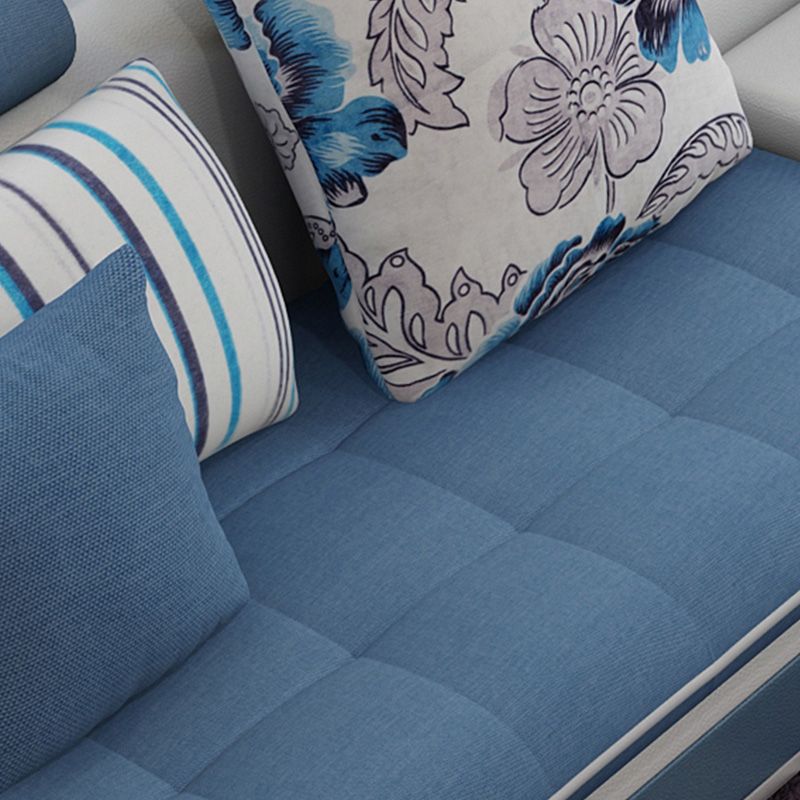 129.1"L X 70.8"W X 32.2"H Fabric Sectional Pillow Top Arm Sofa for Living Room Clearhalo 'Furniture' 'furniture_sectionals' 'kitchen' 'kitchen_sectionals' 'Living Room Furniture' 'Sectionals' 1200x1200_cac2f3e6-d10c-464a-8797-236ba684fe06