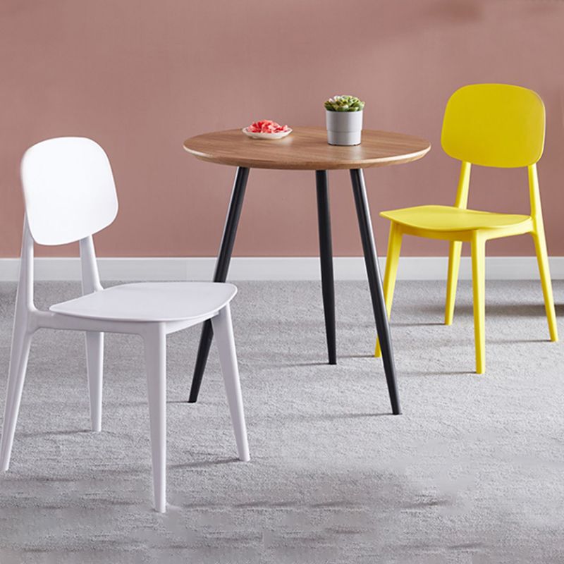Nordic Plastic Open Back Dining Side Chair 32"H Dining Chair for Restaurant Clearhalo ' kitchen&dining_furn' 'Dining Chairs' 'Dining Tables & Seating' 'dining_chair' 'furn' 'furn_dining_chair' 'Furniture' 'furniture_dining_chair' 'Kitchen & Dining Furniture' 'kitchen' 1200x1200_cac3fcb9-a08f-452c-bf06-c360fc3ebc79