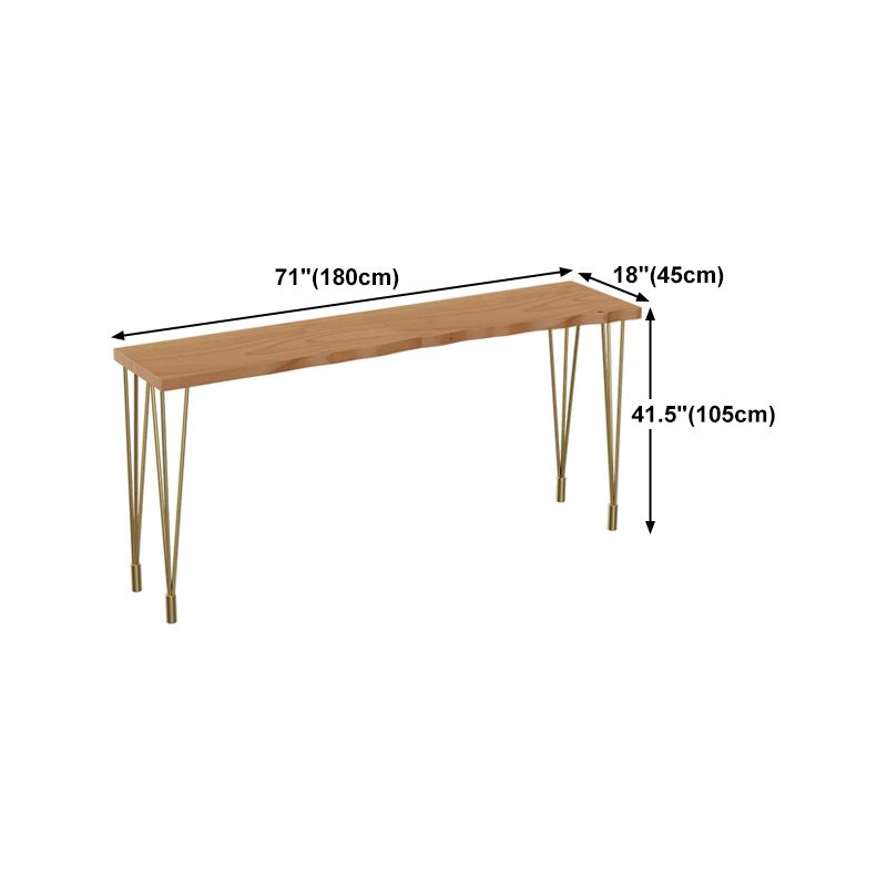 Nordic Glam Style Wooden Table Dining Bar Counter Table for Kitchen Clearhalo 'Bar Furniture' 'Bar Tables' 'bar_tables' 'furn' 'furn_bar_tables' 'Furniture' 'furniture_bar_tables' 'Kitchen & Dining Furniture' 1200x1200_cac44259-afb9-4eb2-8066-f69a76b0ed02