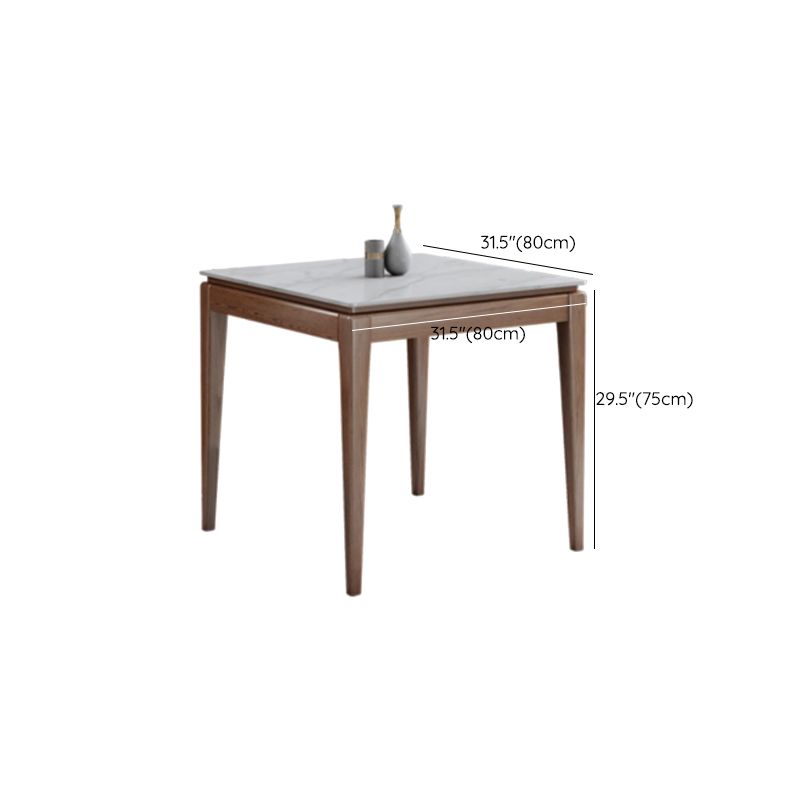 1/5 pezzi set da pranzo quadrato in pietra sinterizzato moderno per casa