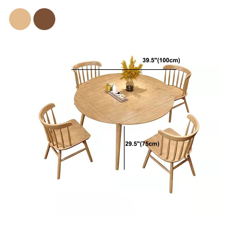 Tavolo da pranzo a foglia di gocce Tavolo da pranzo in legno massiccio in legno con 4 gambe