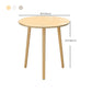 Table basse ronde contemporaine en bois, table de cocktail à 3 pieds