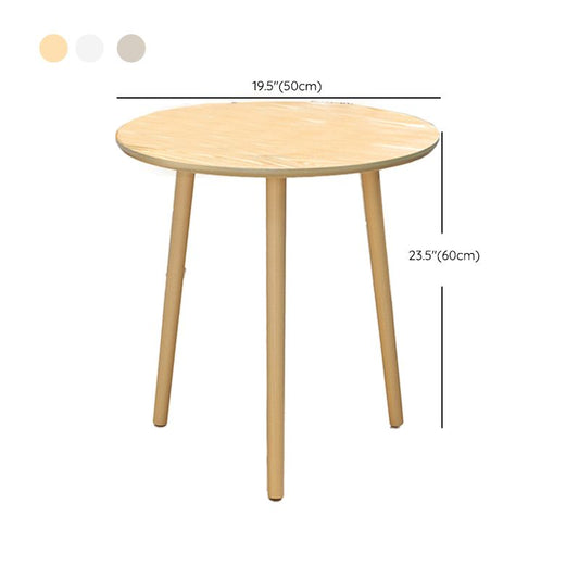 現代の丸い木製コーヒーテーブル3脚カクテルテーブル
