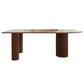 Free Form Pinewood Brown Tone Dining Table Simplicity 3 Legs Table for Dining Room Clearhalo ' dining_table' 'Dining Tables & Seating' 'Dining Tables' 'furn' 'furn_dining_table' 'Furniture' 'furniture_dining_table' 'Kitchen & Dining Furniture' 'kitchen&dining_furn' 'kitchen' 'kitchen_dining_table' 1200x1200_cac71681-2cf7-4b91-ac9c-1c72c9352c22