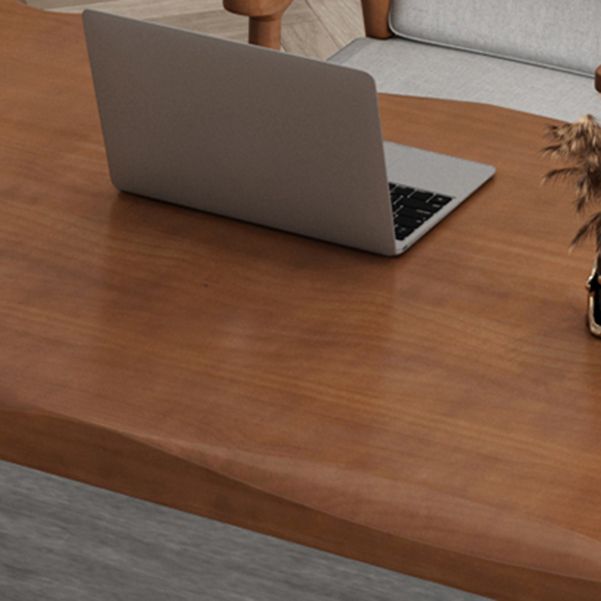 Sled Solid Wood Writing Desk Industrial Rectangular Office Desk Clearhalo 'furn' 'furn_office_desk' 'Furniture' 'Office Desks' 'Office Furniture' 'office_desk' 1200x1200_cac730bf-0025-433e-864a-62c94249f008